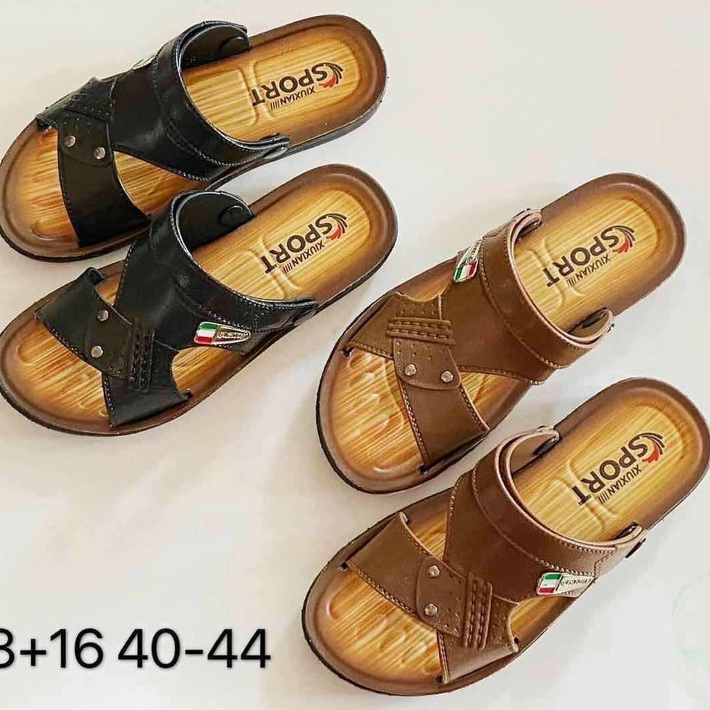 XẢ KHO DÉP SANDAL NHỰA GIẢ DA NAM( TĂNG LÊN 1 SIZE)