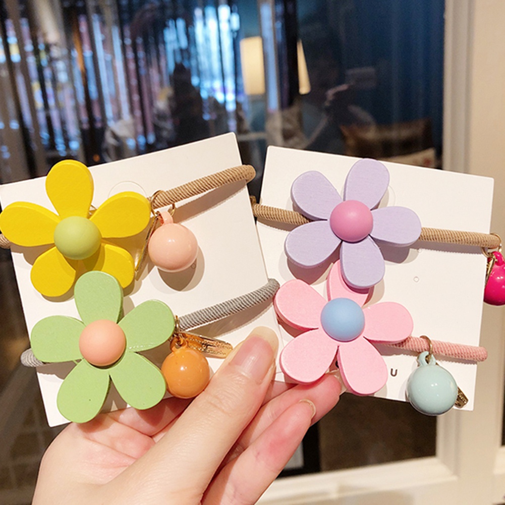 Dây Buộc Tóc Đính Hoa Xinh Xắn Cho Nữ