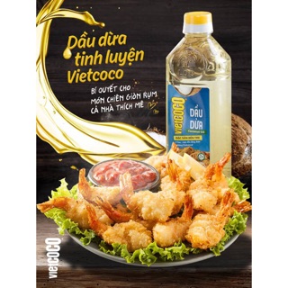 Dầu Dừa Tinh Luyện Nguyên Chất Vietcoco 1L (DẦU ĂN )