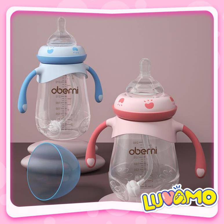 Tdqh Binh Sữa Chống Sặc Oberni Cổ Rộng Co Tay Cầm Tiện Dụng Cao Cấp An Toan Cho Be 240ml Ds06 Minmy8 Shopee Việt Nam