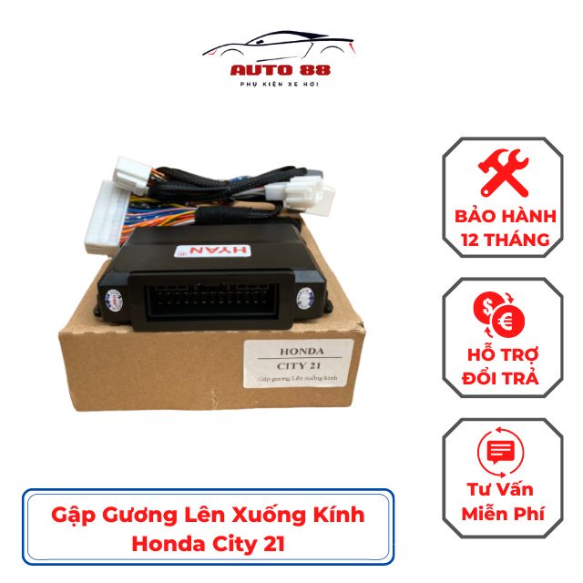 Gập Gương Lên Xuống Kính Honda City 2021 Cắm zin 100%, Có kỹ thuật hỗ trợ lắp đặt Auto88.officialstore