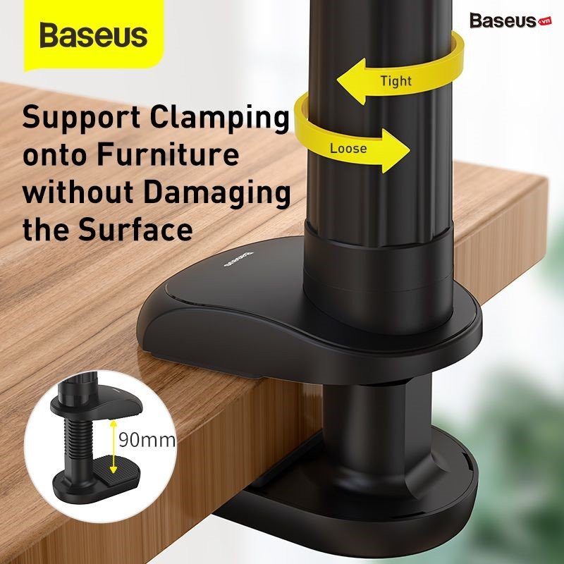 Giá treo iPad, giá đỡ iPad kẹp chân giường hay kẹp bàn đều được - Baseus Otaku Life Rotary