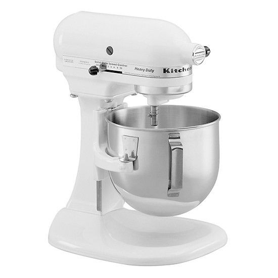 Máy trộn bát nâng KitchenAid màu trắng 4,8L Heavy Duty 5K5SSWH 4,8L