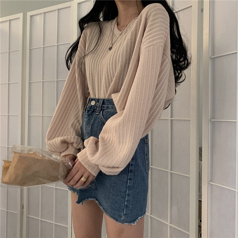 Áo sweater form rộng có sáu màu trẻ trung tùy chọn 32607 | BigBuy360 - bigbuy360.vn