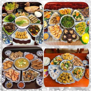 Bộ Bát Đĩa Hoa Mặt Trời Bát Tràng