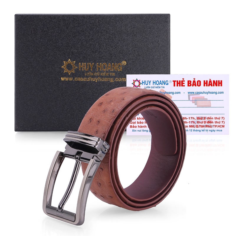 Dây nịt nam da đà điểu da hột 4P đầu kim nhiều loại nhiều màu HP4438-40-41-55