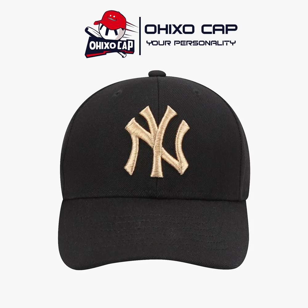 Mũ lưỡi trai NY nam nữ Nón kết thêu logo NY thể thao hàng xuất dư cao cấp mềm mịn fom chuẩn màu đen LT24