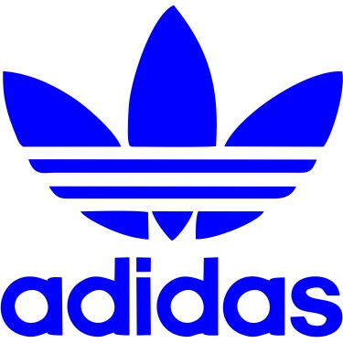Logo adidas 3 lá nhiều màu in trực tiếp lên vải bằng bàn ủi, bàn là