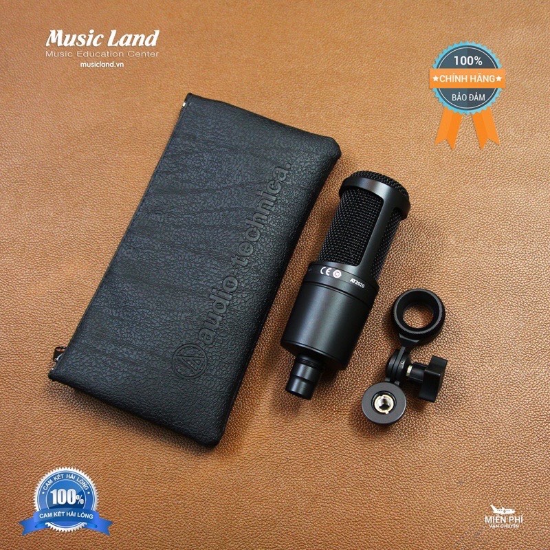 BỘ MICRO THU ÂM CHUYÊN NGHIỆP AUDIO TECHNICA-AT2020 CHÍNH HÃNG CHẠY NGUỒN 48V BẢO HÀNH 1 NĂM