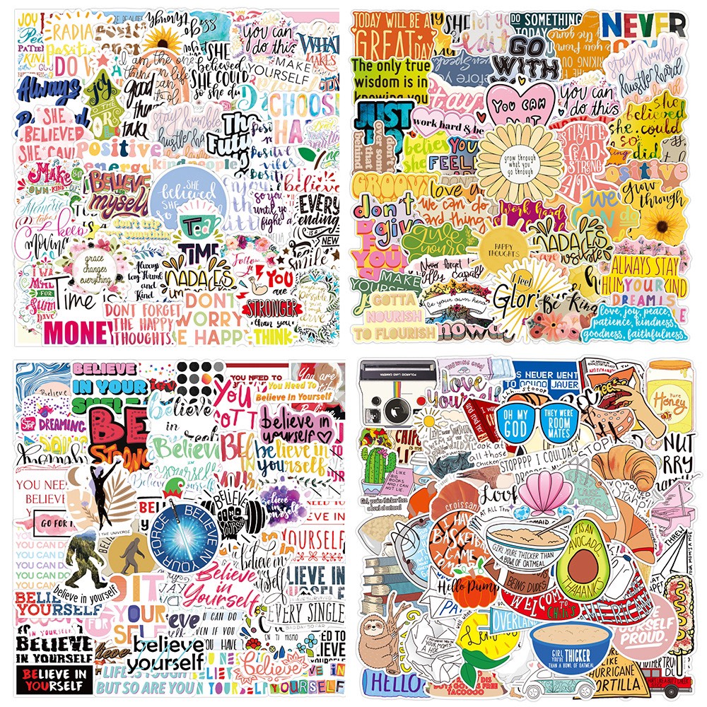 1 Tấm Sticker Dán Laptop Mũ Nón Bảo Hiểm Vali Xe Tay Ga Phong Cách Graffiti Dễ Thương | BigBuy360 - bigbuy360.vn