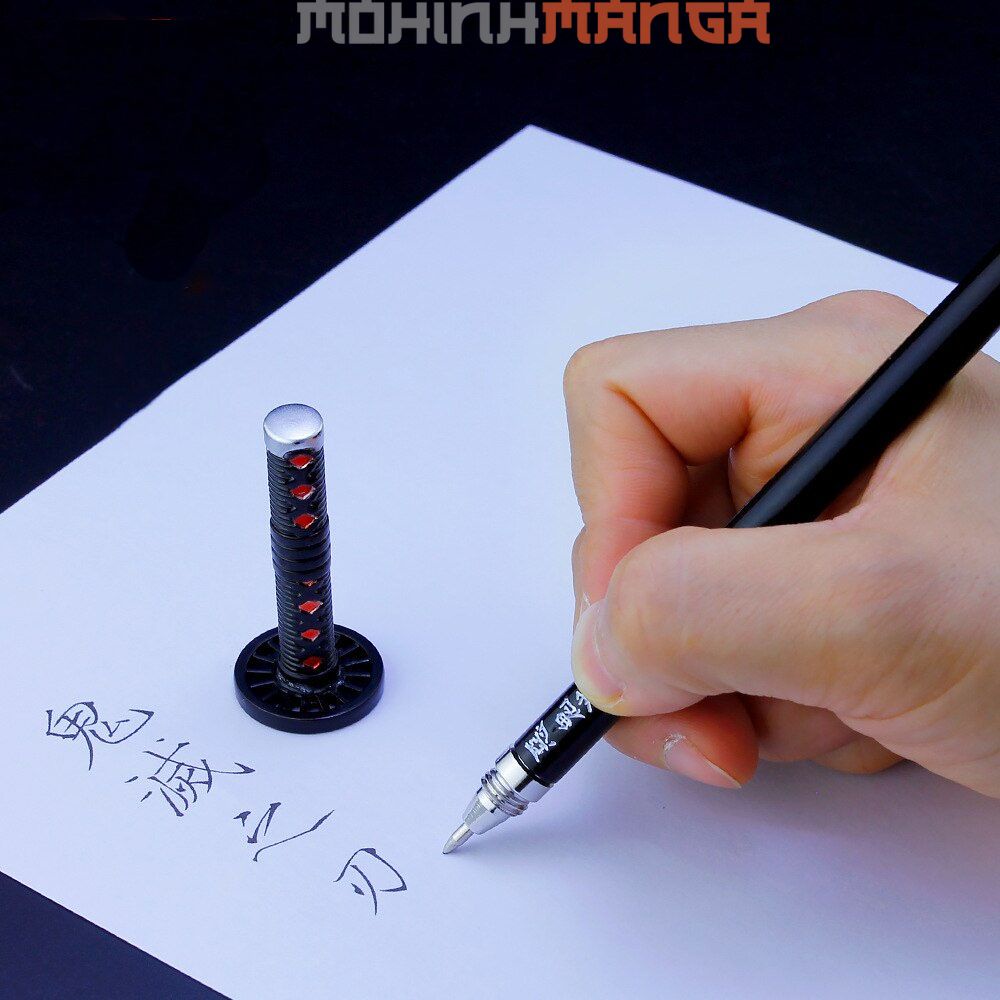 Bút viết mực hình kiếm Tanjiro Kamado V2 Kimetsu No Yaiba Thanh gươm diệt quỷ cứu nhân Demon Slayer Nezuko Zenitsu Giyuu