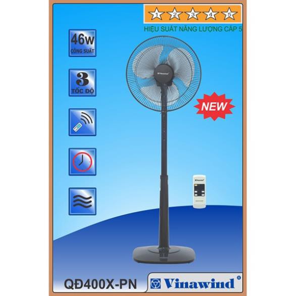 [Hà Nội] Quạt đứng cao cấp Điện cơ Thống Nhất Vinawind QĐ400X-PN