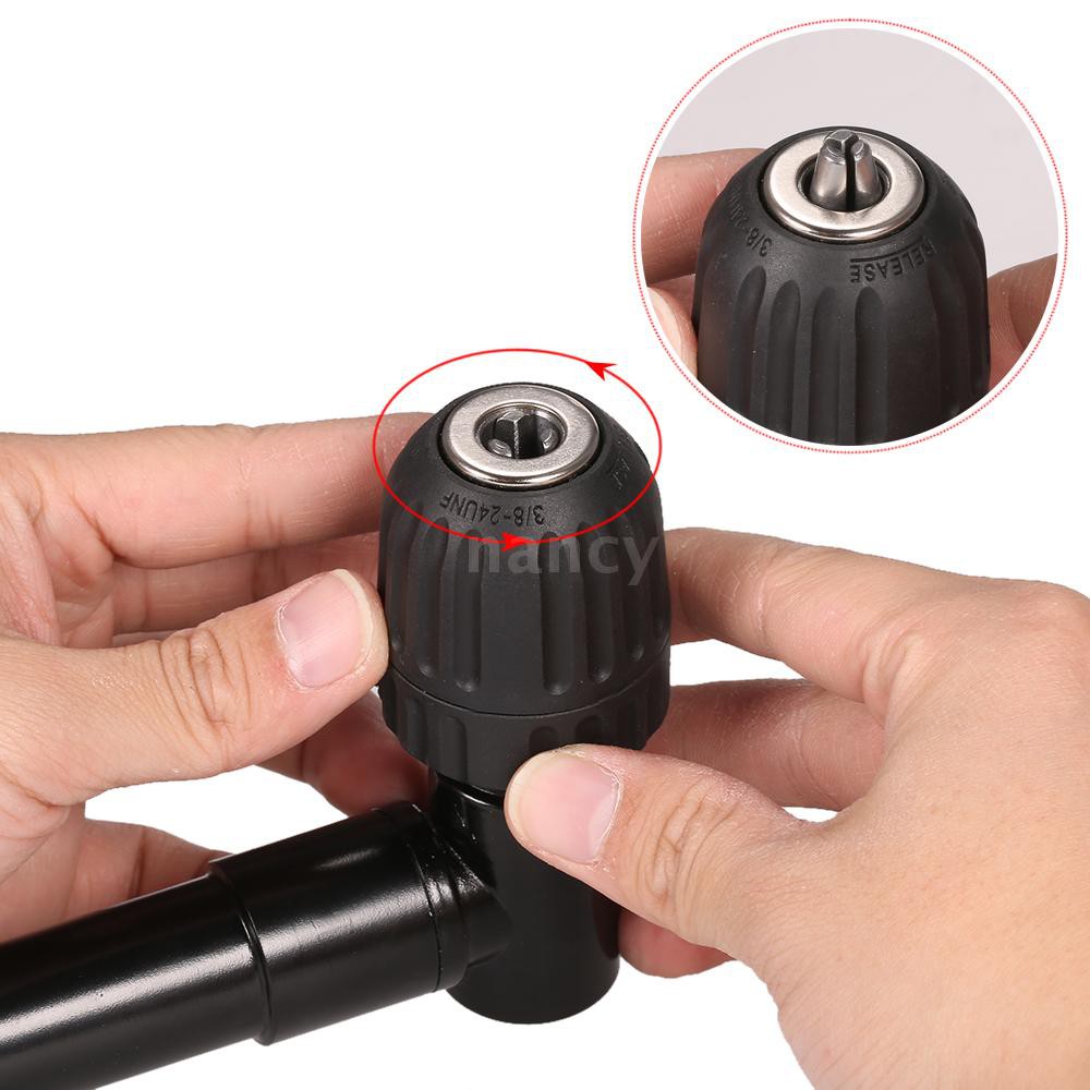 Đầu gắn mũi khoan không lõi bẻ góc 90 độ 0.8-10mm