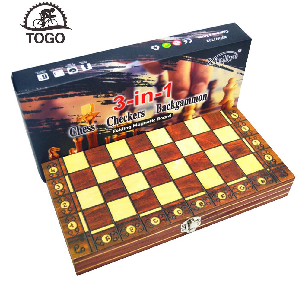 [TOGO]International Chess 3 in 1 Folding Table Family Party Board Game Puzzle Toy