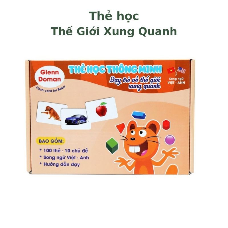 THẺ HỌC THÔNG MINH CHO TRẺ 🌟 FREE SHIP 🌟 Bộ Thẻ Dạy Trẻ về Thế Giới Xung Quanh Cơ Bản Nhiều Chủ Đề, Song Ngữ Việt - Anh