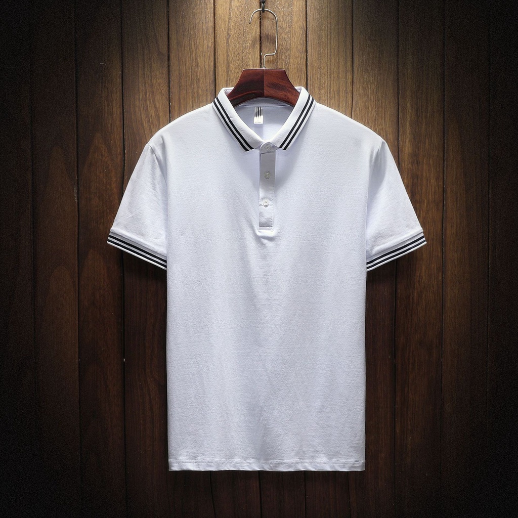 Áo Polo nam cổ bẻ Viền Kép Cổ và Tay chất cá sấu Cotton co dãn dáng basic trẻ trung 3 màu - Poloman1