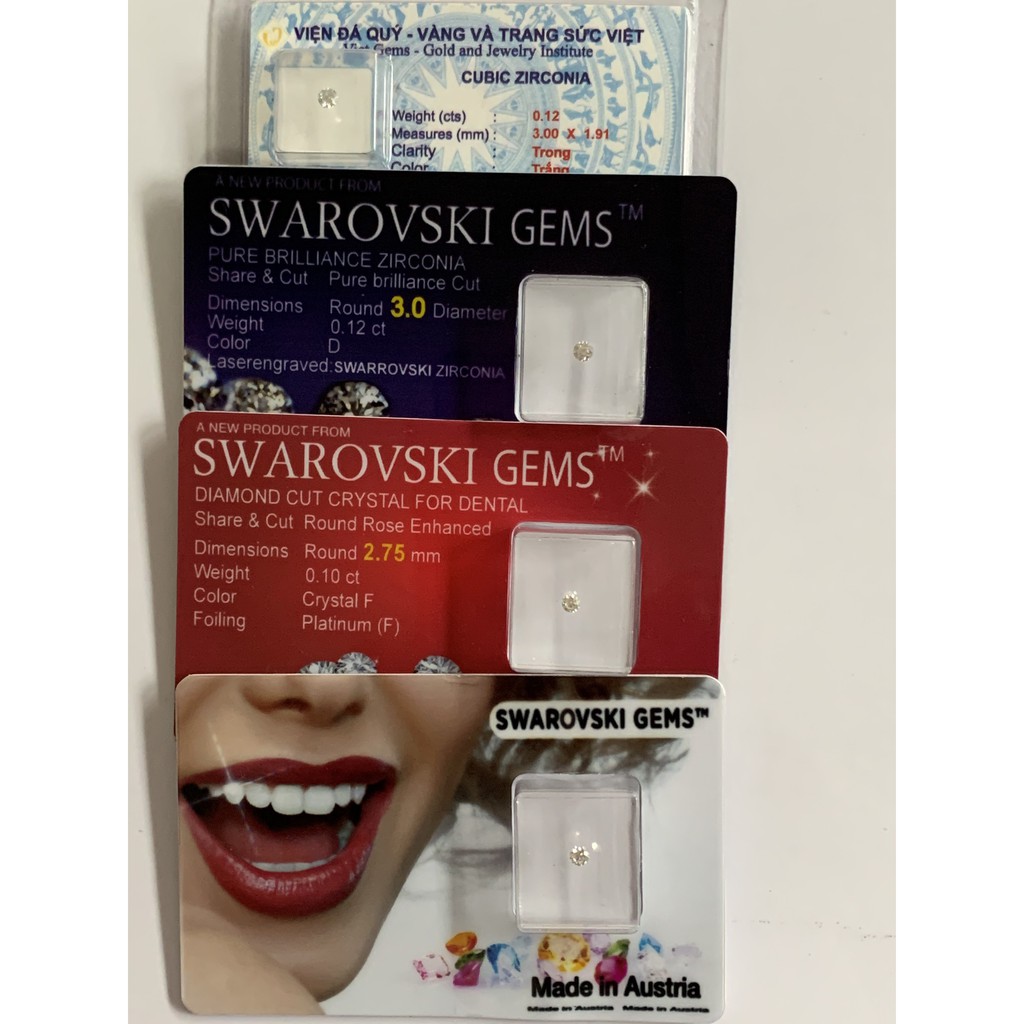 Đá Đính Răng Giá Rẻ Đá đính răng vỉ úc đỏ