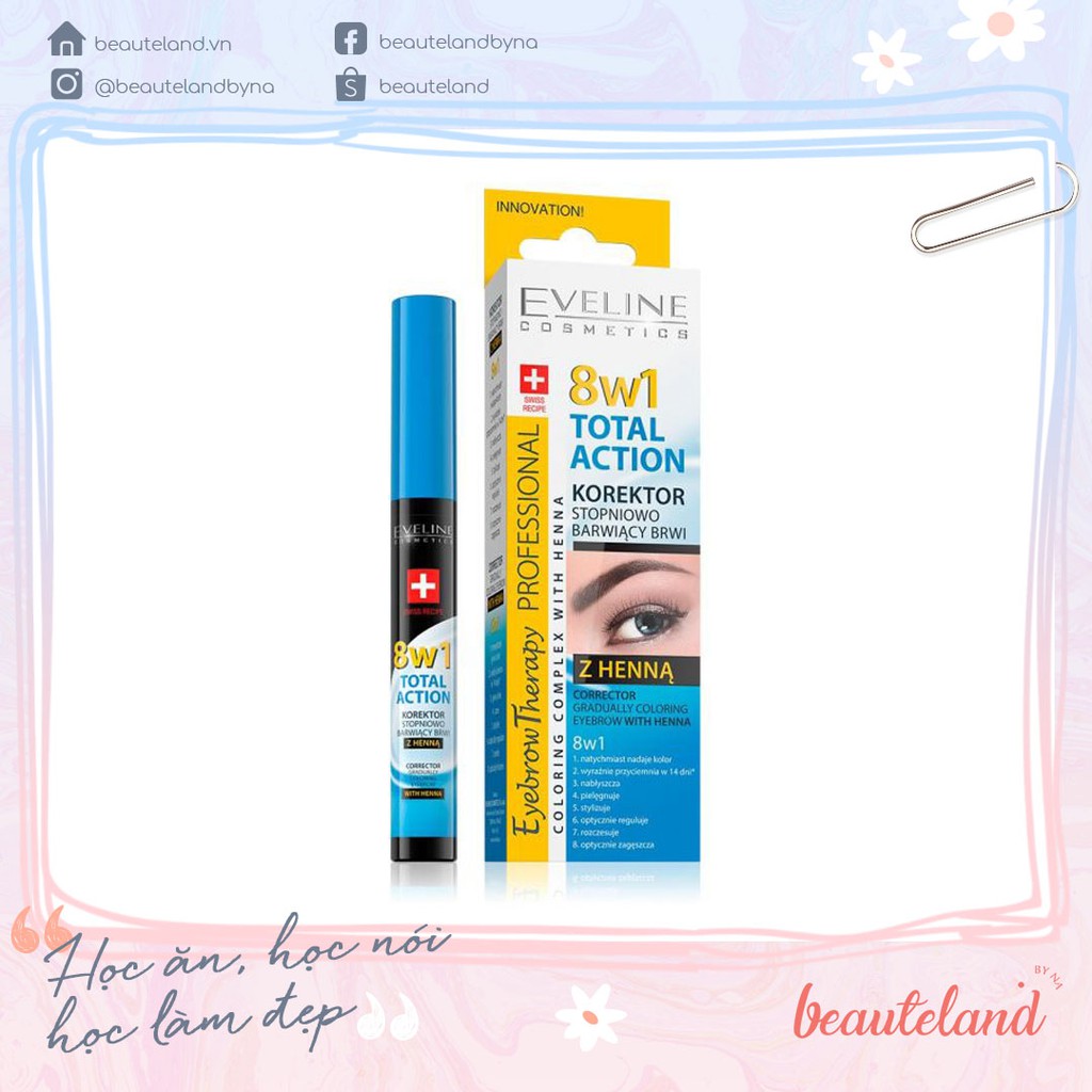 Dưỡng chân mày Eveline 8B1 Total Action Eyebrow Therapy 10ml | BigBuy360 - bigbuy360.vn