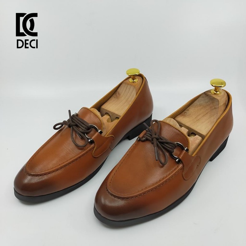 Giày loafer nam DECI kiểu dáng công sở màu nâu GTA-DB13