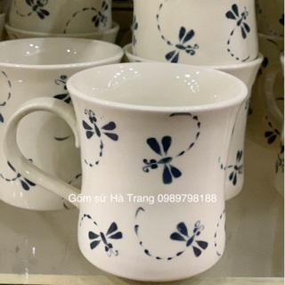 Cốc sứ Bát Tràng vẽ tay dung tích lớn 500ml  hàng xuất dư cao cấp