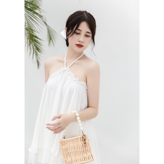 HELSINKI SET - BỘ VOAN ÁO CỔ YẾM BÈO KÈM QUẦN ĐÙI - S0012
