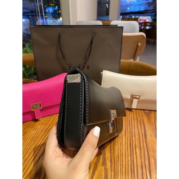 TNS - Túi cặp nách dáng thuyền hottrend Pedrio shoulder bag-chất da cao cấp-tone đen classic