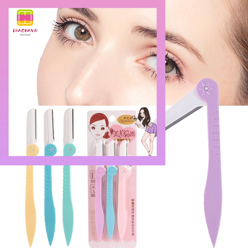 Set 3 Dao Cạo Lông Mày Tiện Dụng Chất Lượng Cao