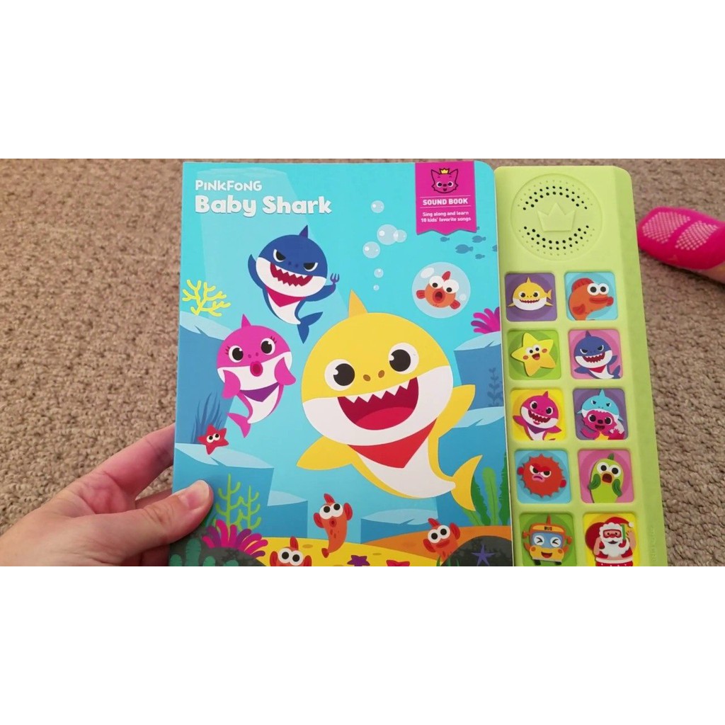 Sách - Baby Shark - 10 bài hát quen thuộc dành cho bé nhỏ, trẻ em từ 6 tháng, trẻ mẫu giáo