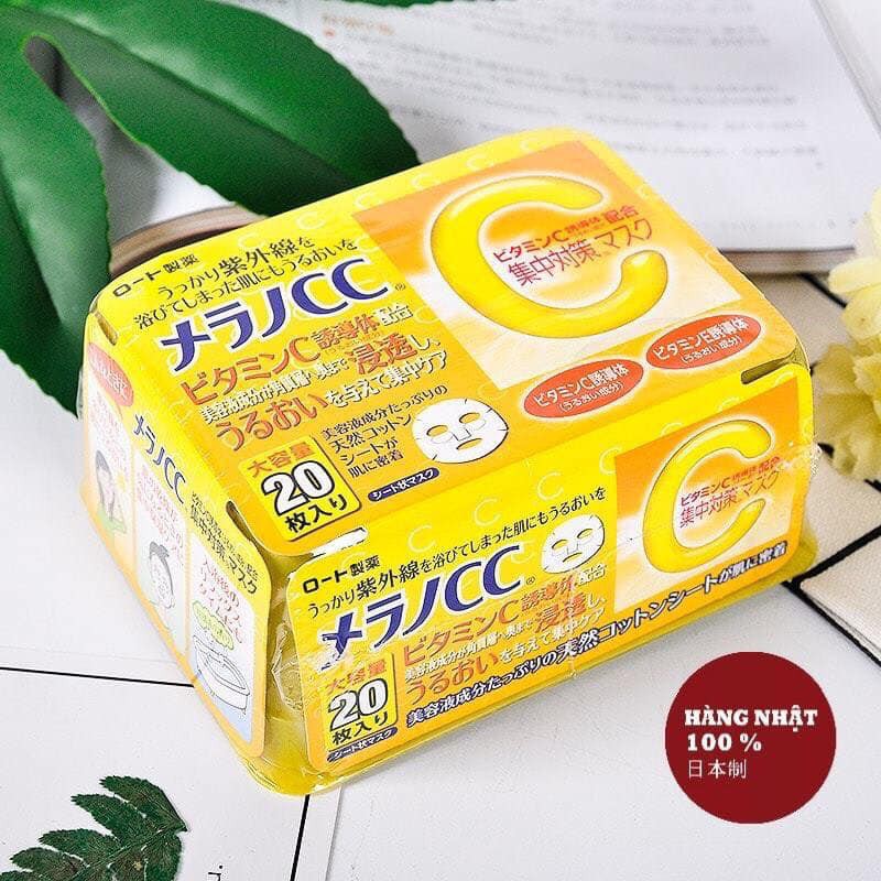 Mặt nạ CC Melano vitamin C 20 miếng