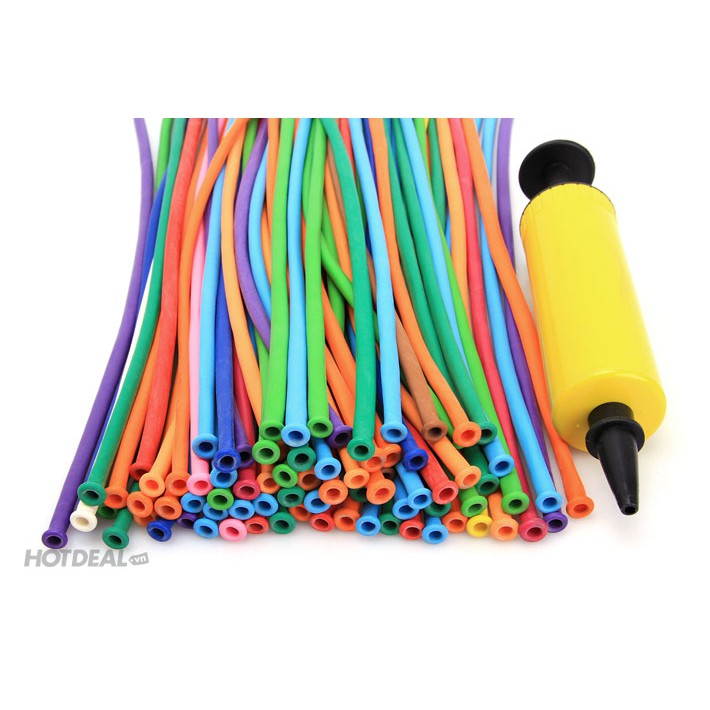 Bộ 90 Bong Bóng Tạo Hình Balloon hàng Cao Cấp Thái Lan + TẶNG ống bơm tay chuyên dùng - LICLAC