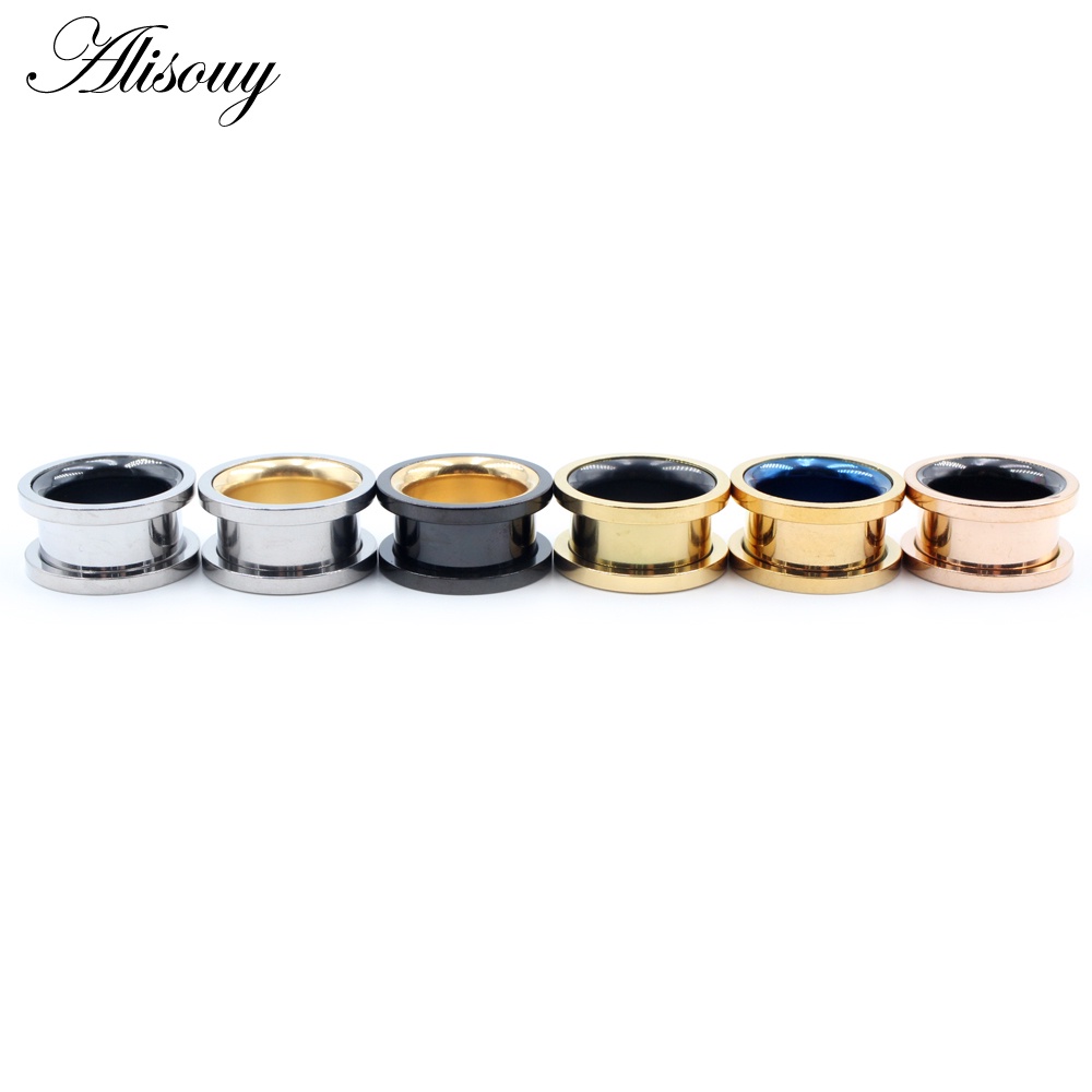 Alisouy Set 2 Khuyên Nong Tai Bằng Thép Không Gỉ Cá Tính