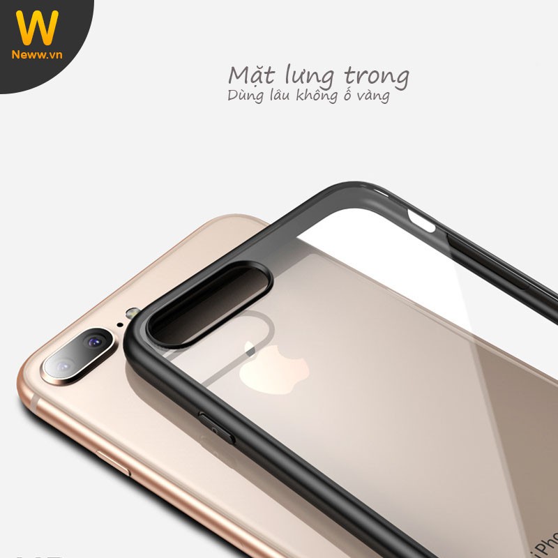 Ốp lưng IPAKY iPhone 7/8/ 7-8 Plus / iPhone SE 2020, Chống sốc, Viền TPU, lưng trong, Bright series