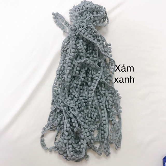 [Màu 2 Ren viền cotton bảng 1F: ren dây bi