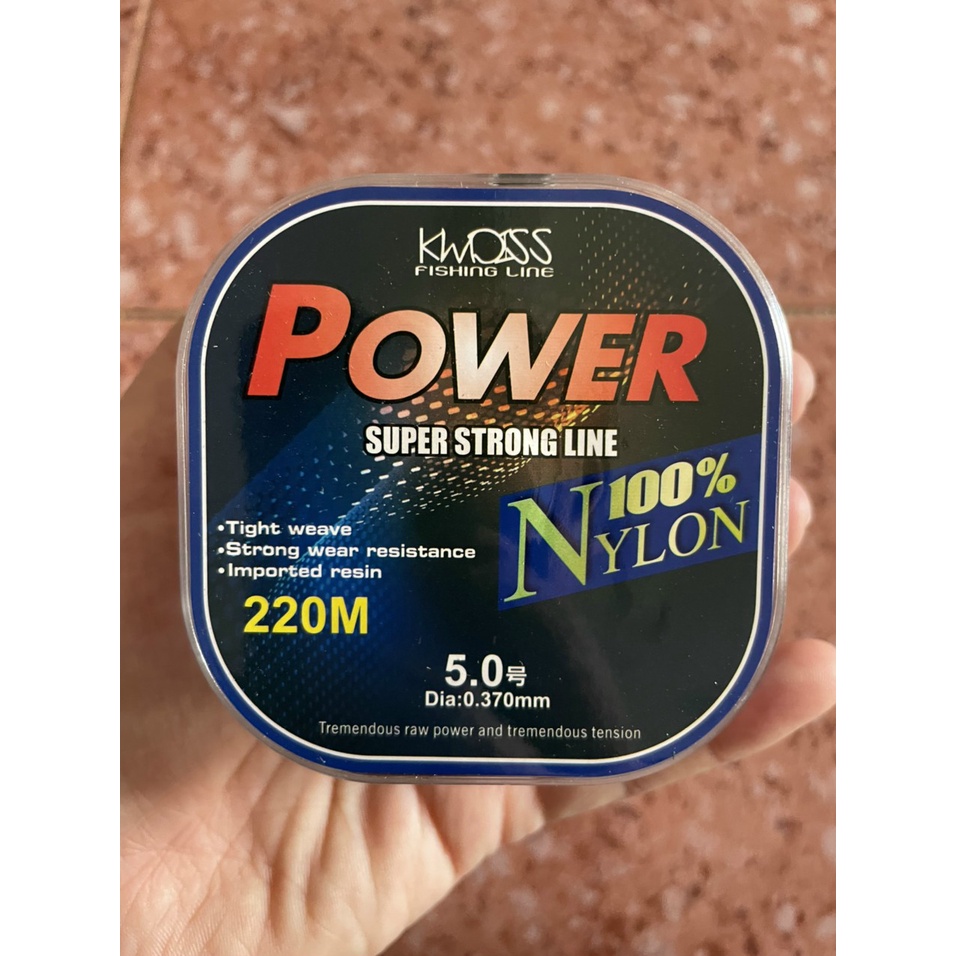 Cước câu cá 3D tàng hình 220m 3D dây câu cá 100% Nylon Super power
