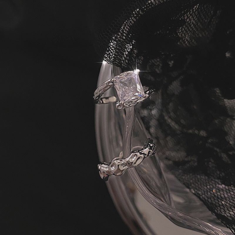 Nhẫn Thiết Kế Bất Đối Xứng Phong Cách hip hop Thời Trang Cá Tính