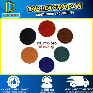 🍵 Bộ 10 Đế lót ly nhựa dẻo Rico Tổ Ong