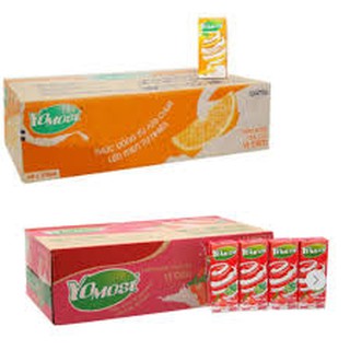 Lốc 4 hộp sưa yomost cam /dâu 180ml