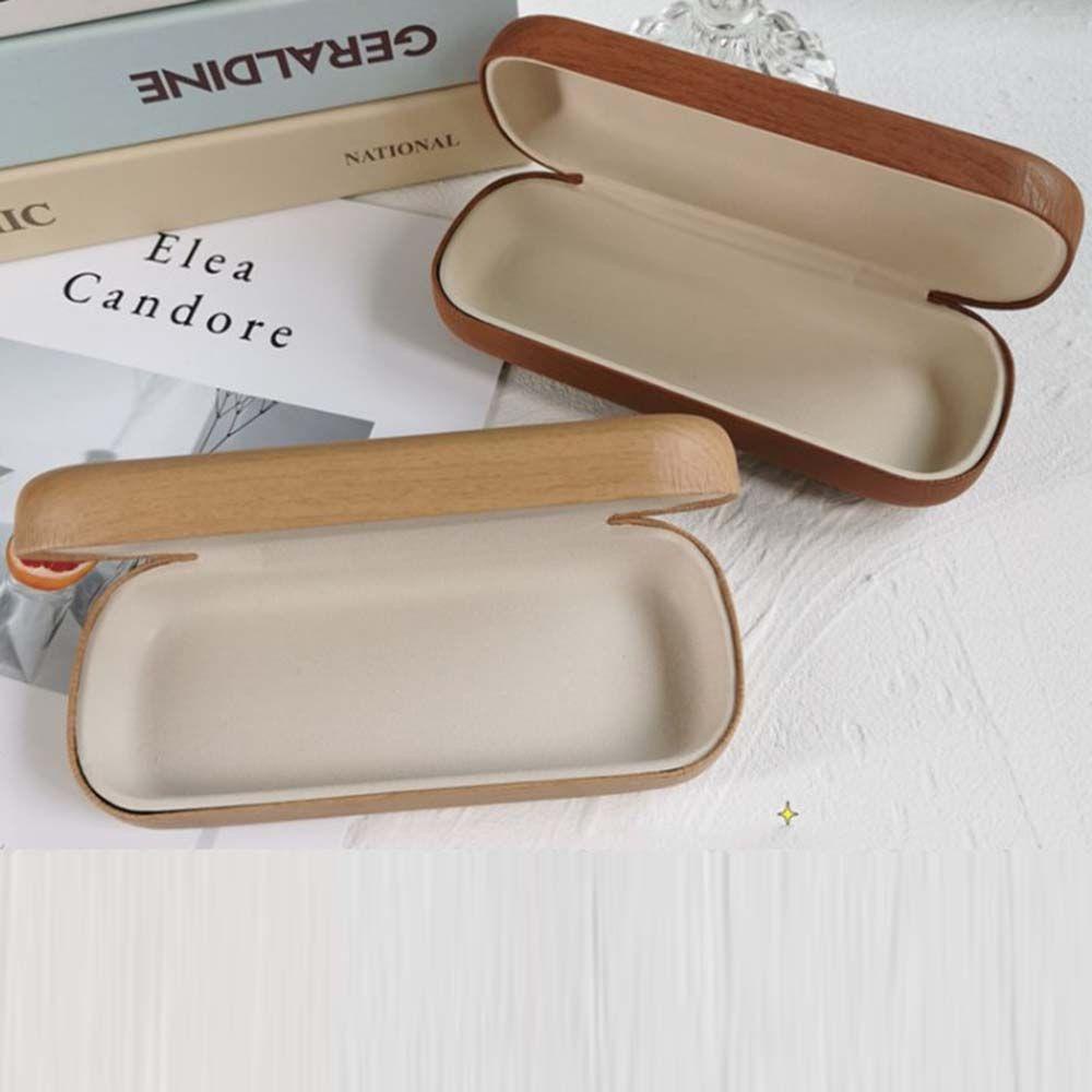 Hộp Đựng Mắt Kính Giả Gỗ Bằng Da PU