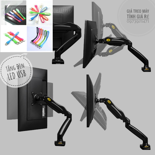 Giá treo màn hình máy tính North Bayou F80 17 - 30 inch Tải trọng 9Kg Mẫu mới 2021 Chính Hãng