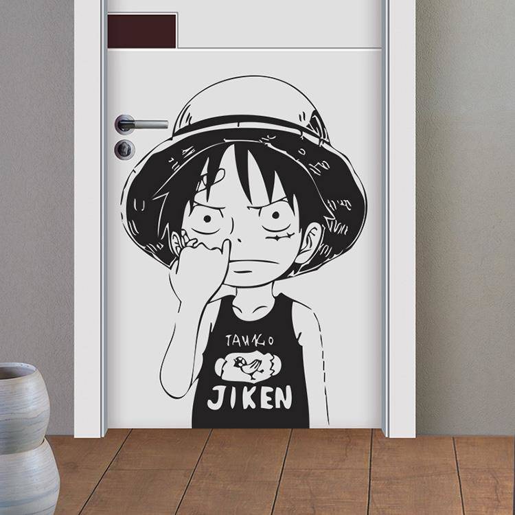 Giấy dán tường Tự Dính Họa Tiết Hoạt Hình One Piece Trang Trí Phòng Ngủ Ký Túc Xá