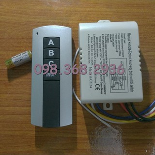 Công tắc điều khiển từ xa 2 thiết bị 1000W sóng RF 30 mét tặng kèm pin - Công tắc điều khiển từ xa 2