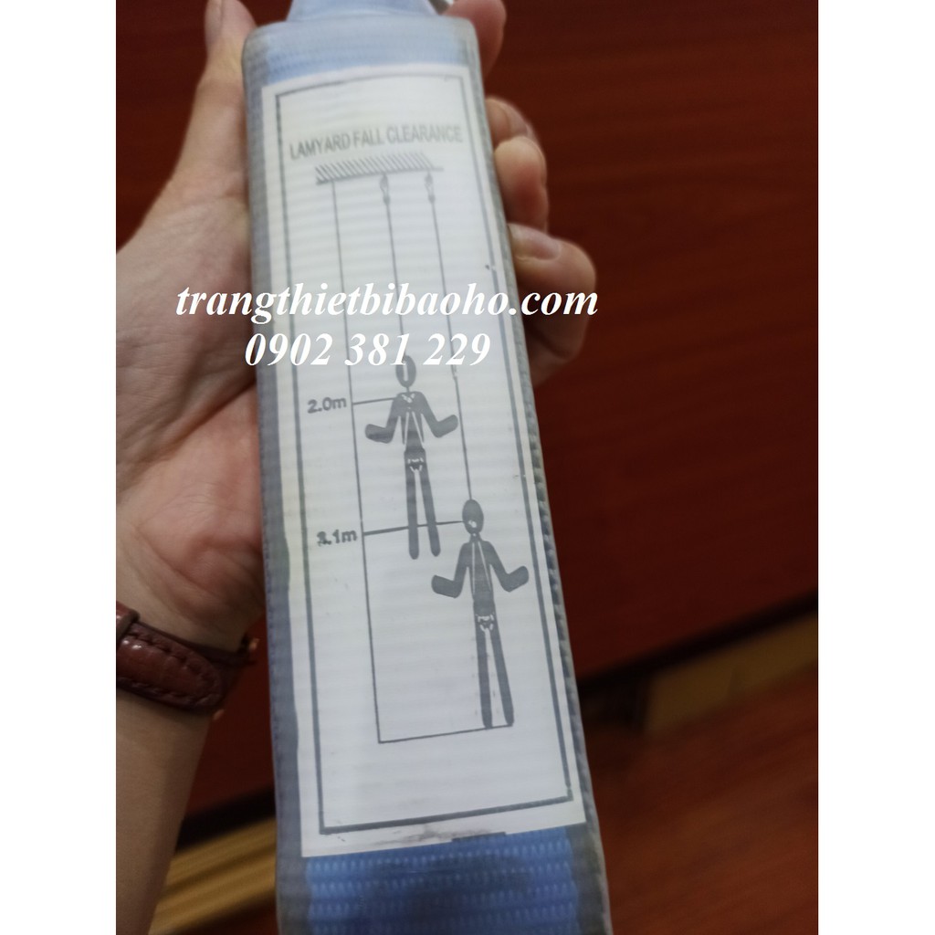 Dây an toàn toàn thân 02 móc thép dây thừng có giảm sốc