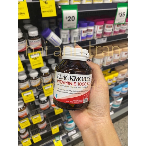 [30v/100v] Viên uống Vitamin E Blackmores 1000IU Úc | Thế Giới Skin Care