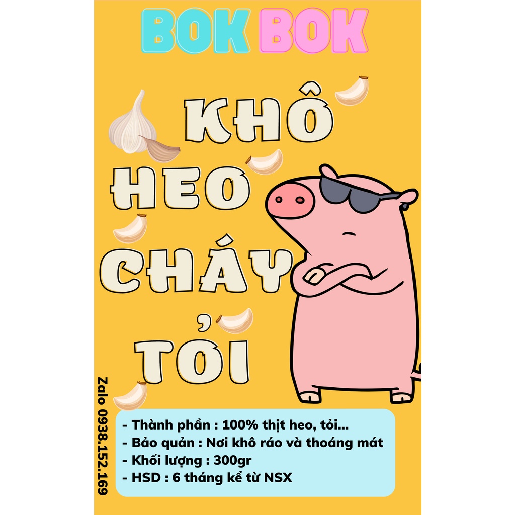 [Freeship💋]Ăn Vặt BOK BOK Khô Heo Cháy Tỏi Hủ Pet 300g Vị Cực Ngon Ăn Vặt Sài Gòn Vừa Ngon Vừa Rẻ | BigBuy360 - bigbuy360.vn