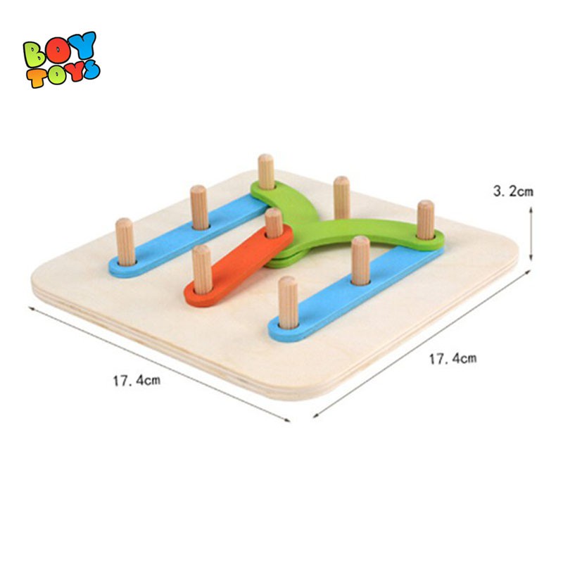 Bảng gỗ giúp bé lắp ghép chữ cái, chữ số, hình dạng sáng tạo