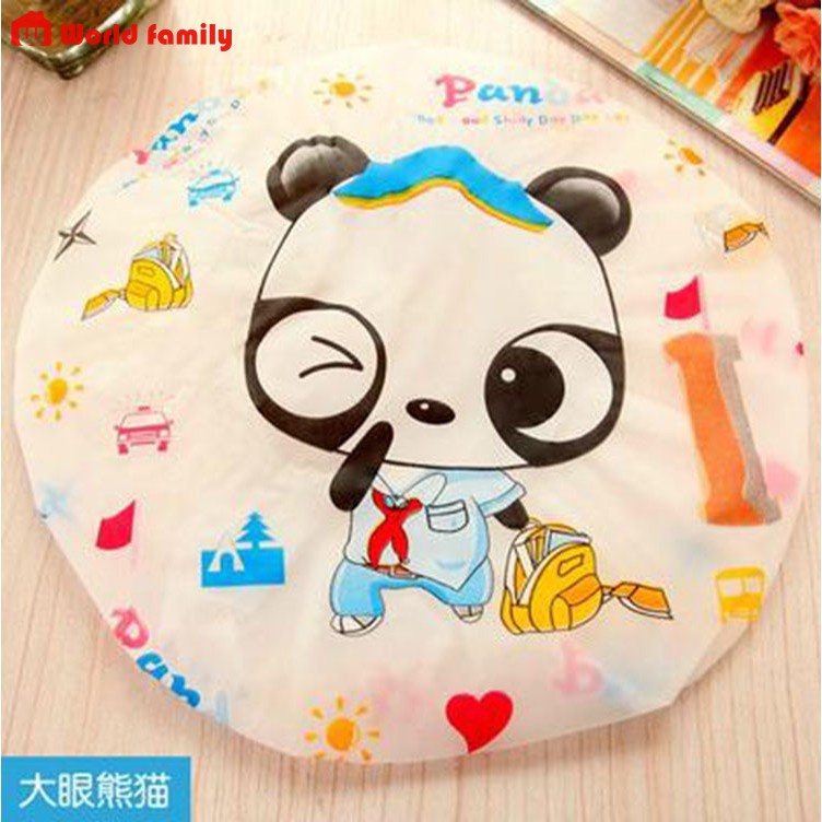 Tắm Trùm Đầu Mũ Trùm Tóc Chống Thấm Nước Họa Tiết Hoạt Hình