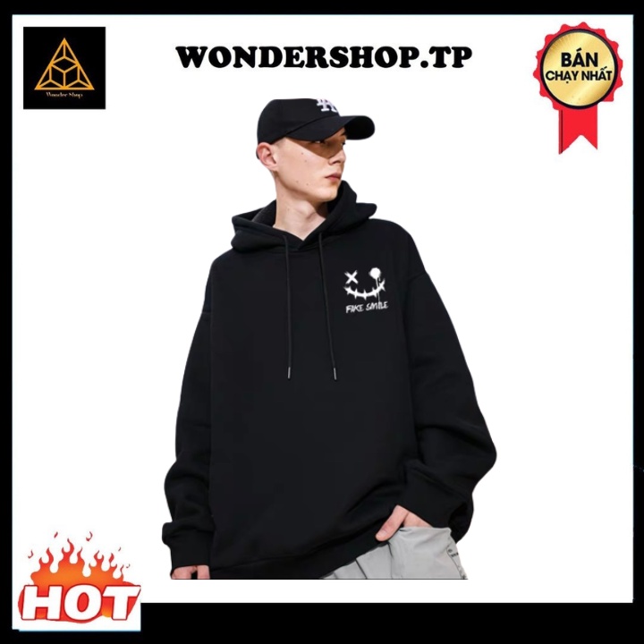 Áo Nỉ Hoodie Chất Siêu Đẹp, Siêu Dày Dặn Mặc Cực Kì Ấm Nam- Nữ Đều Mặc Được Form Rộng In Hình Mặt Cười
