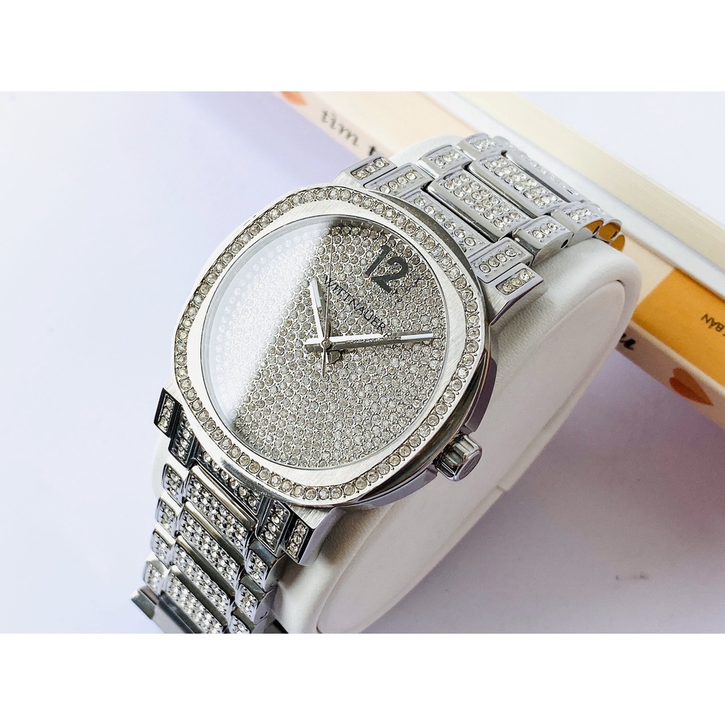 Đồng hồ nam dây thép Witnauer Silver Crystal Accent