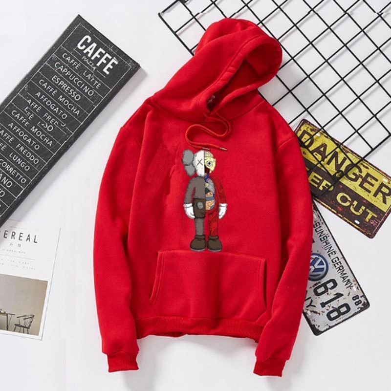 Áo Hoodie Nam Nữ Nỉ Bông Hình Kaws Unisex