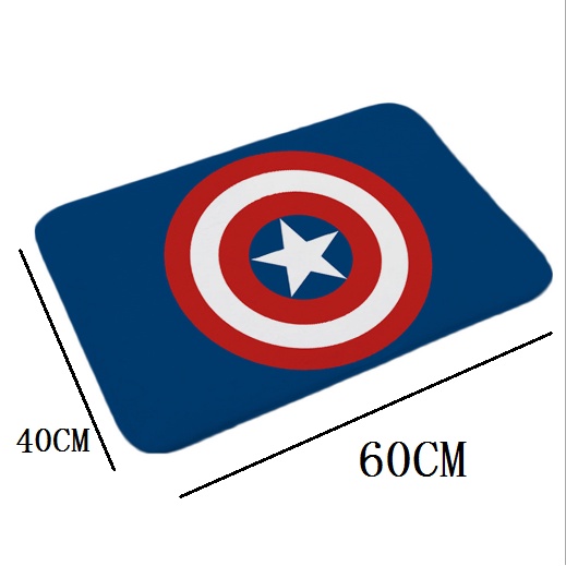 Square Carpet Captain America Printed Soft Carpets Anti-slip Rugs Superhero Computer Chair Mat Floor Mat Home Kids Room Batman Superman